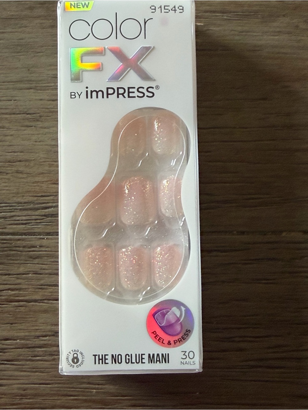 imPRESS Color FX Sparkling Pink Sheer Press-On Nails